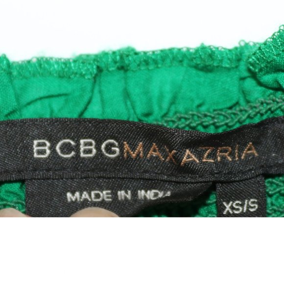 BCBG Max Azria Skirt - Green with Flower Design - Waist 30 - Length 18.5 - Picture 6 of 14